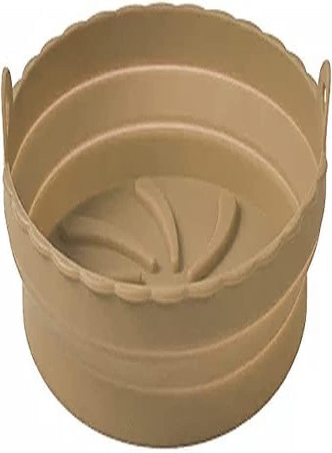MY DEVELOPMENT Air Fryer Silicone Liner | Heat-Resistant Food-Safe Non-Stick Accessory for Air Fryer Basket | Reusable Silicone Insert - Set of 1, Brown - Image 2